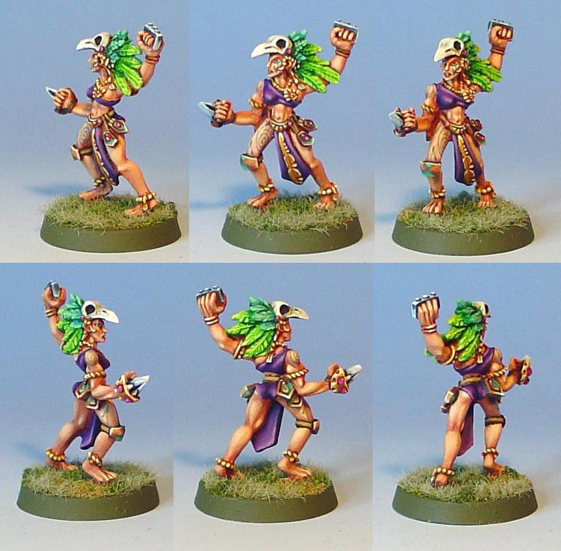 James Wappel Miniature Painting Blood Bowl Amazons... a blast from the